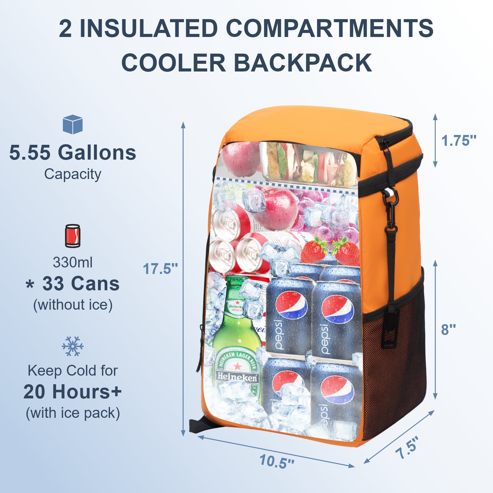 Sparter Backpack Cooler Insulated Leak Proof 30 Cans