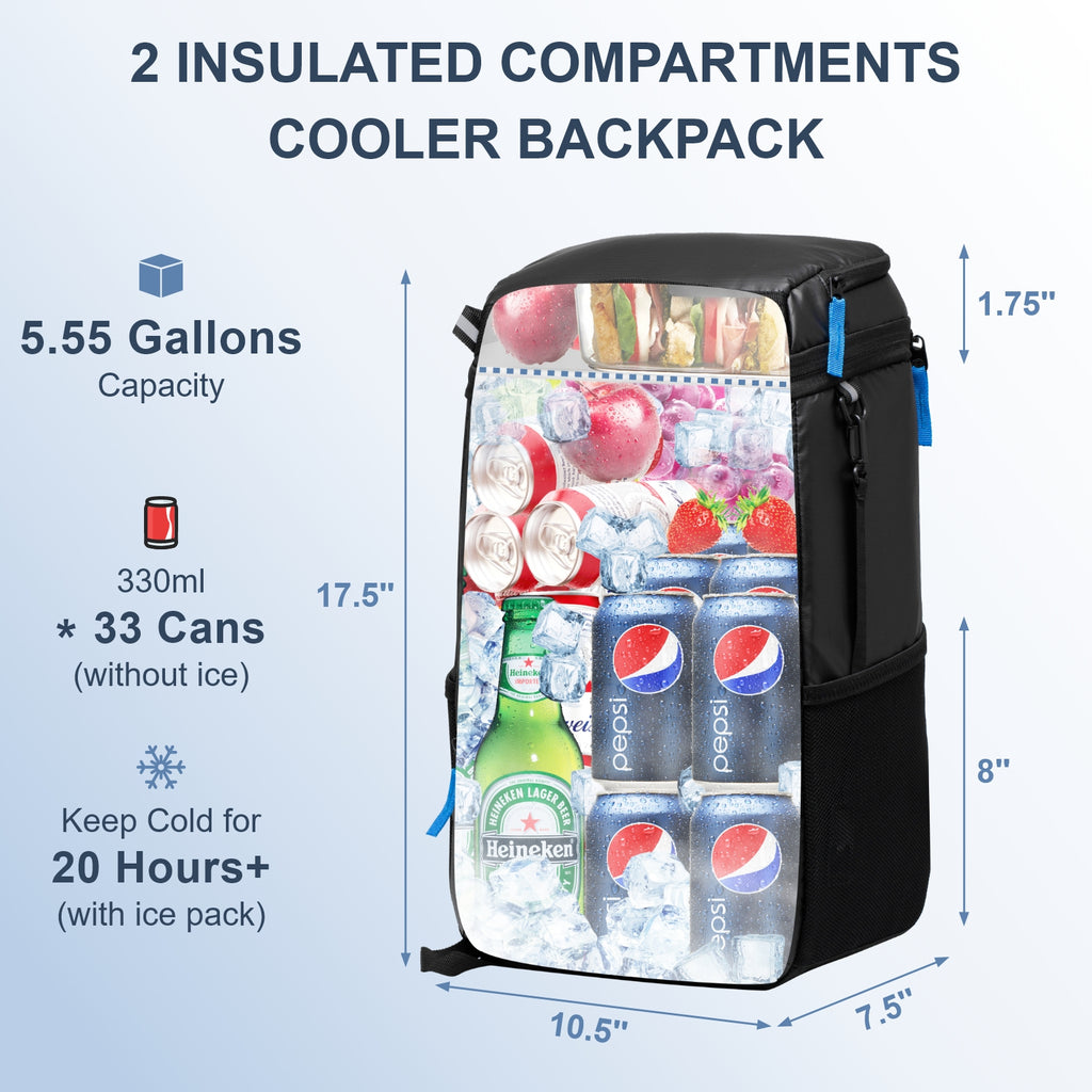 Sparter Backpack Cooler Insulated Leak Proof 30 Cans