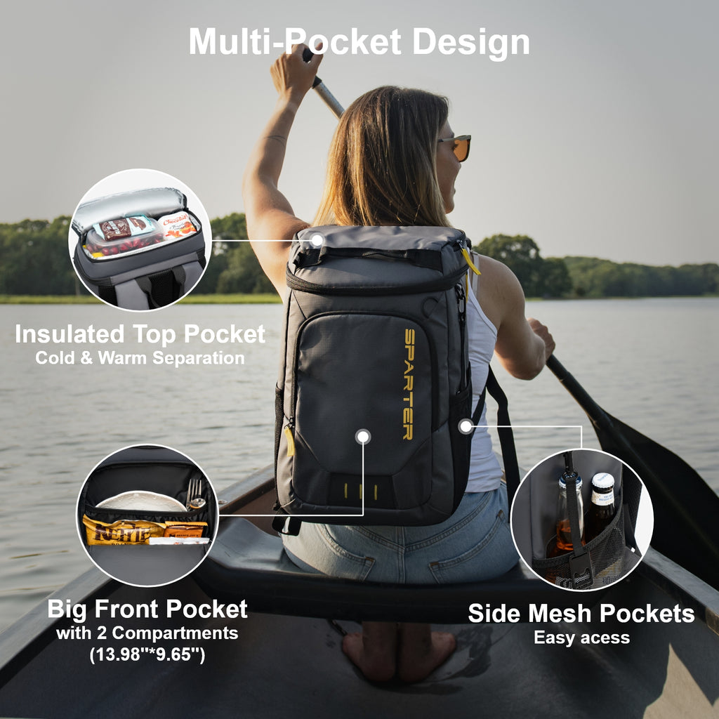 Sparter Backpack Cooler Insulated Leak Proof 30 Cans