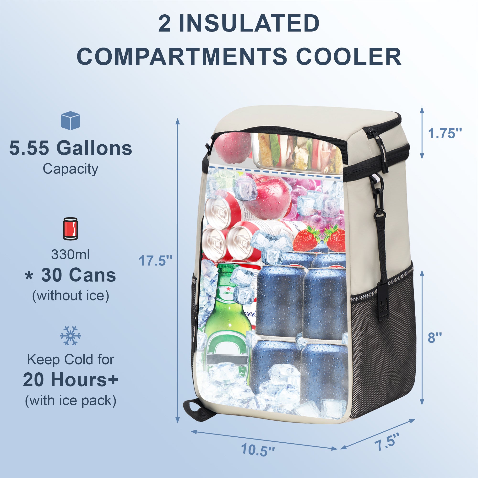 Sparter Backpack Cooler Insulated Leak Proof 30 Cans